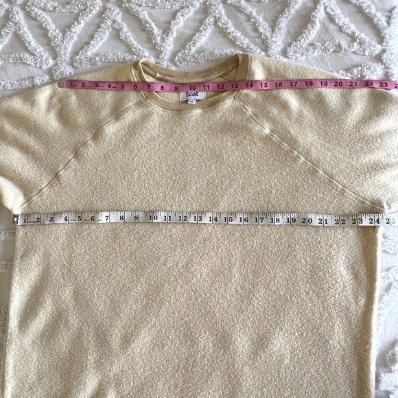 FEAT Blanketblend Unisex Crewneck Cream Cozy Sweatshirt in Oatmilk Size XL - Picture 7 of 10